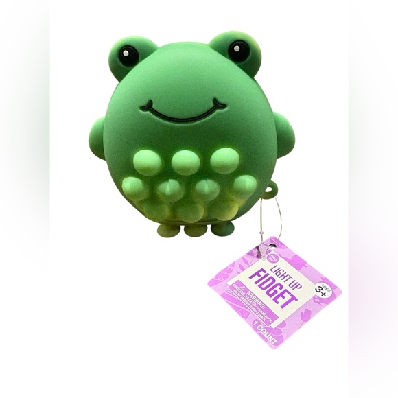 Green Frog Light Up Fidget Pop Toy - Picture 5 of 5